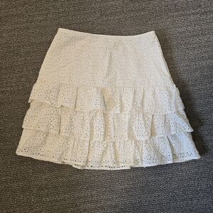 Cream Eyelet Skirt
